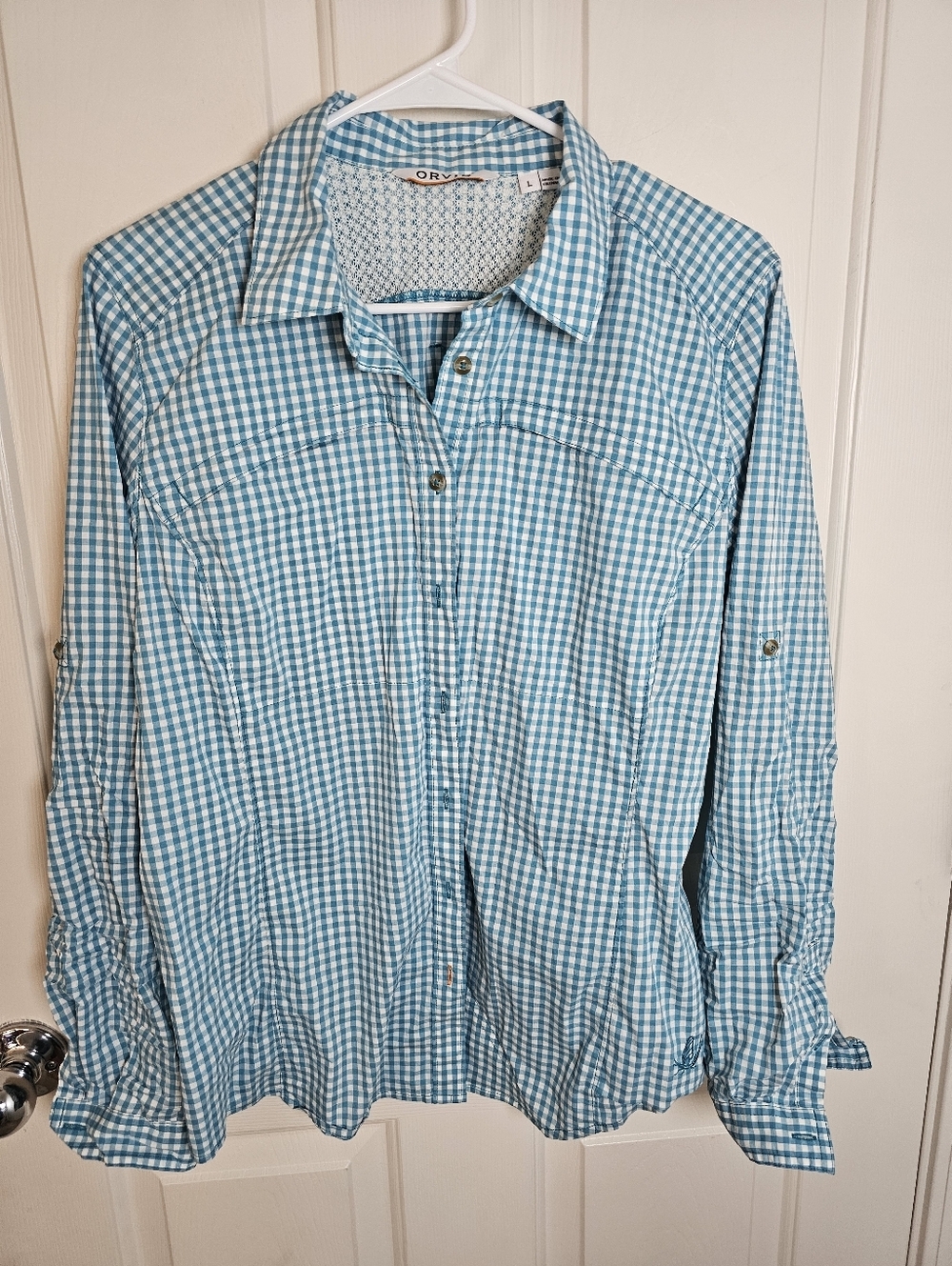 Orvis Women's Open Air/Tradit Plaid Long-Sleeve Shirt Spring Color Bundle Size L - Picture 4 of 12